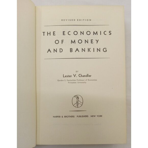 Economics of Money & Banking by Chandler – VG+ Vintage 1953 Textbook - Picture 10 of 10